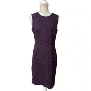 Calvin Klein Purple & Black Sleeveless Gold Zipper Bodycon Women’s Dress size 8